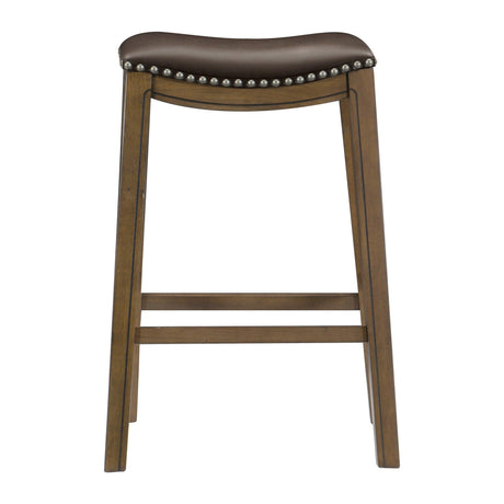 Ordway Brown/Brown Pub Height Stool, Brown by Homelegance at Eve Furniture