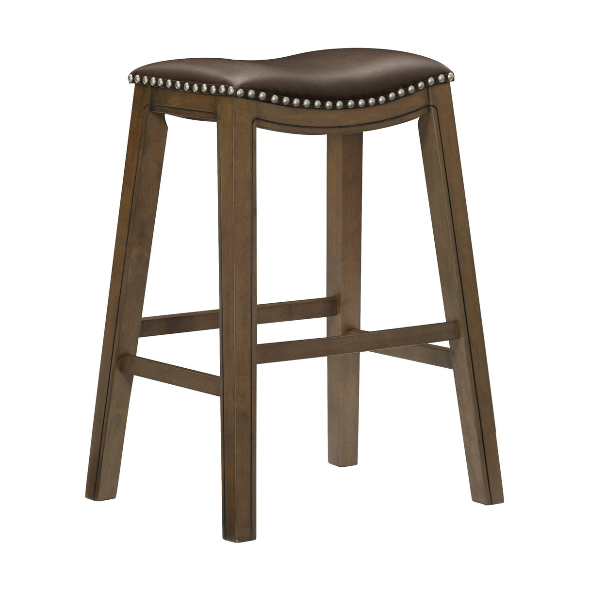 Ordway Brown/Brown Pub Height Stool, Brown by Homelegance at Eve Furniture