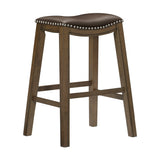 Ordway Brown/Brown Pub Height Stool, Brown by Homelegance at Eve Furniture