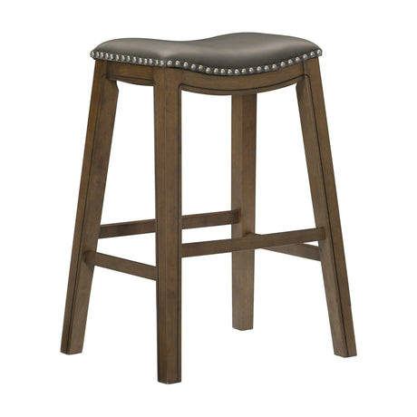 Ordway Gray/Brown Pub Height Stool, Gray by Homelegance at Eve Furniture