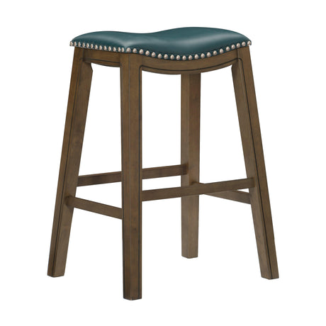 Ordway Green/Brown Pub Height Stool, Green by Homelegance at Eve Furniture