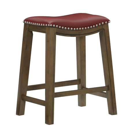 Ordway Red/Brown Counter Height Stool, Red by Homelegance at Eve Furniture