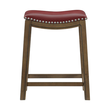 Ordway Red/Brown Counter Height Stool, Red by Homelegance at Eve Furniture