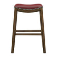 Ordway Red/Brown Pub Height Stool, Red by Homelegance at Eve Furniture