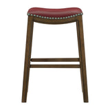Ordway Red/Brown Pub Height Stool, Red by Homelegance at Eve Furniture
