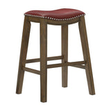 Ordway Red/Brown Pub Height Stool, Red by Homelegance at Eve Furniture