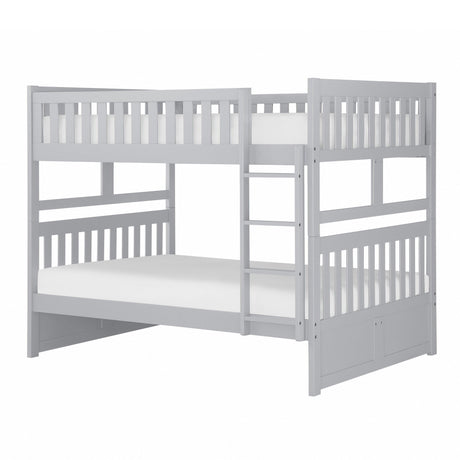 Orion Gray Full/Full Bunk Bed by Homelegance at Eve Furniture