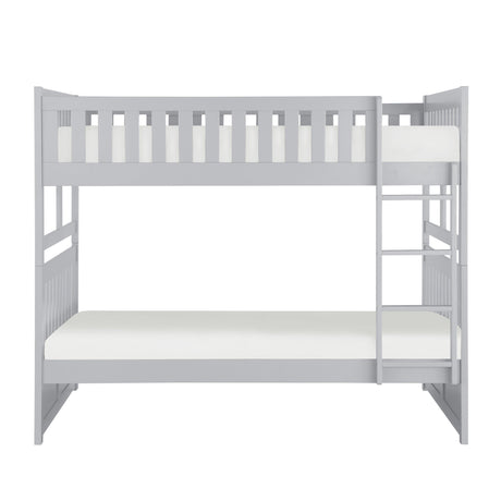 Orion Gray Full/Full Bunk Bed by Homelegance at Eve Furniture