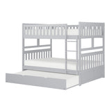 Orion Gray Full/Full Bunk Bed with Twin Trundle by Homelegance at Eve Furniture