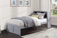 Orion Gray Twin Bookcase Bed by Homelegance at Eve Furniture