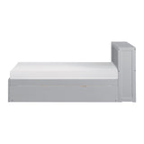 Orion Gray Twin Bookcase Bed with Twin Trundle by Homelegance at Eve Furniture