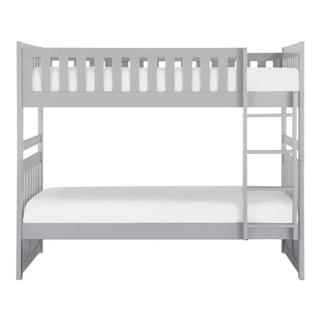 Orion Gray Twin/Twin Bunk Bed by Homelegance at Eve Furniture