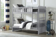 Orion Gray Twin/Twin Bunk Bed by Homelegance at Eve Furniture