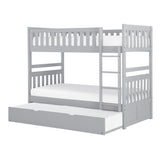 Orion Gray Twin/Twin Bunk Bed with Twin Trundle by Homelegance at Eve Furniture