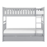 Orion Gray Twin/Twin Bunk Bed with Twin Trundle by Homelegance at Eve Furniture
