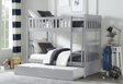 Orion Gray Twin/Twin Bunk Bed with Twin Trundle by Homelegance at Eve Furniture