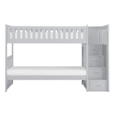 Orion Gray Twin/Twin Step Bunk Bed by Homelegance at Eve Furniture