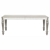 Orsina Silver Mirrored Extendable Dining Table by Homelegance at Eve Furniture