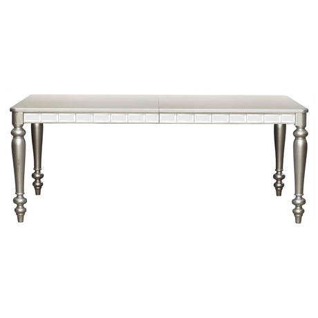 Orsina Silver Mirrored Extendable Dining Table by Homelegance at Eve Furniture