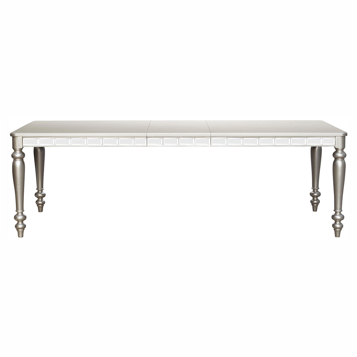 Orsina Silver Mirrored Extendable Dining Table by Homelegance at Eve Furniture