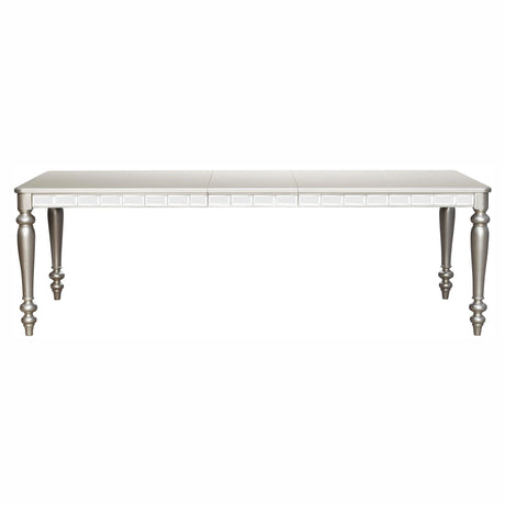 Orsina Silver Mirrored Extendable Dining Table by Homelegance at Eve Furniture