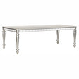 Orsina Silver Mirrored Extendable Dining Table by Homelegance at Eve Furniture