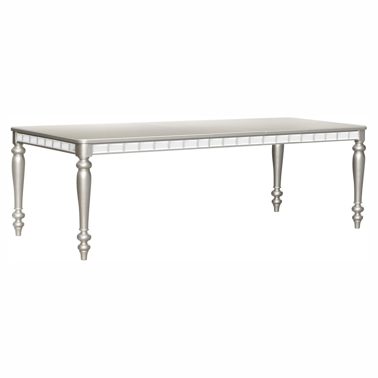 Orsina Silver Mirrored Extendable Dining Table by Homelegance at Eve Furniture