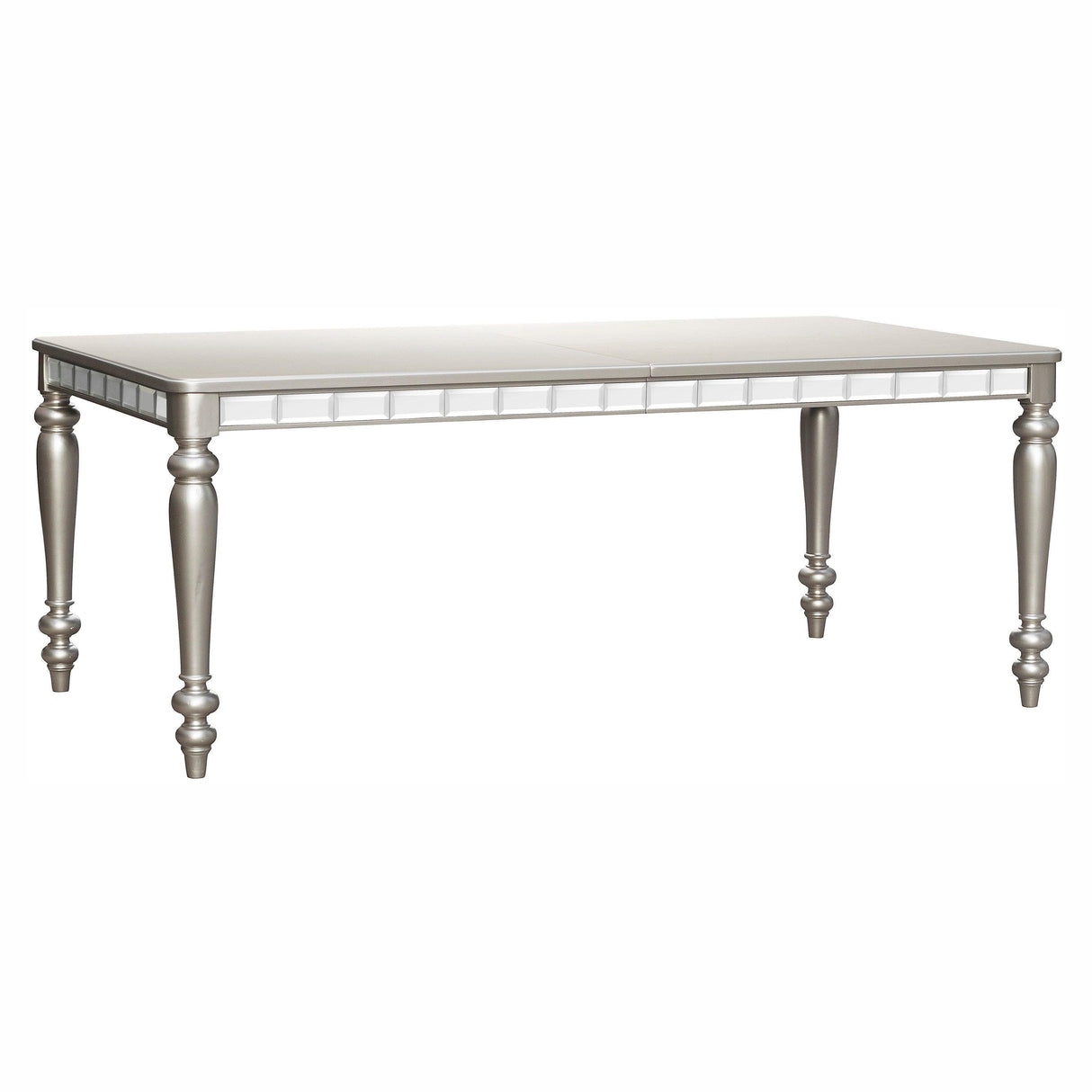 Orsina Silver Mirrored Extendable Dining Table by Homelegance at Eve Furniture