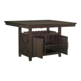 Oxton Dark Cherry/Faux Leather Extendable Counter Height Set by Homelegance at Eve Furniture