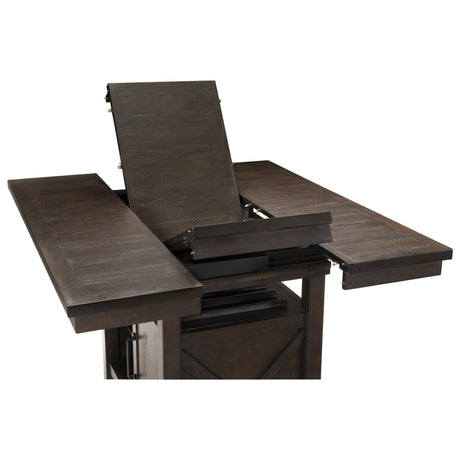 Oxton Dark Cherry/Faux Leather Extendable Counter Height Set by Homelegance at Eve Furniture