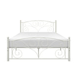 Pallina White Full Metal Platfom Bed by Homelegance at Eve Furniture