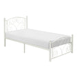 Pallina White Twin Metal Platfom Bed by Homelegance at Eve Furniture