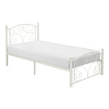 Pallina White Twin Metal Platfom Bed by Homelegance at Eve Furniture