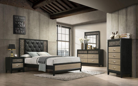 Paro Black Panel Bedroom Set by New Era Innovations at Eve Furniture