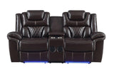 Party Time Brown 3-Piece Power Reclining Living Room Set by New Era Innovations at Eve Furniture