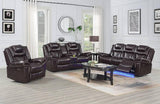 Party Time Brown 3-Piece Power Reclining Living Room Set by New Era Innovations at Eve Furniture