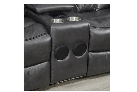 Party Time Grey 3-Piece Power Reclining Living Room Set by New Era Innovations at Eve Furniture