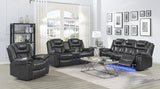 Party Time Grey 3-Piece Power Reclining Living Room Set by New Era Innovations at Eve Furniture