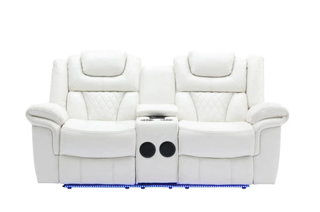 Party Time White 3-Piece Power Reclining Living Room Set by New Era Innovations at Eve Furniture