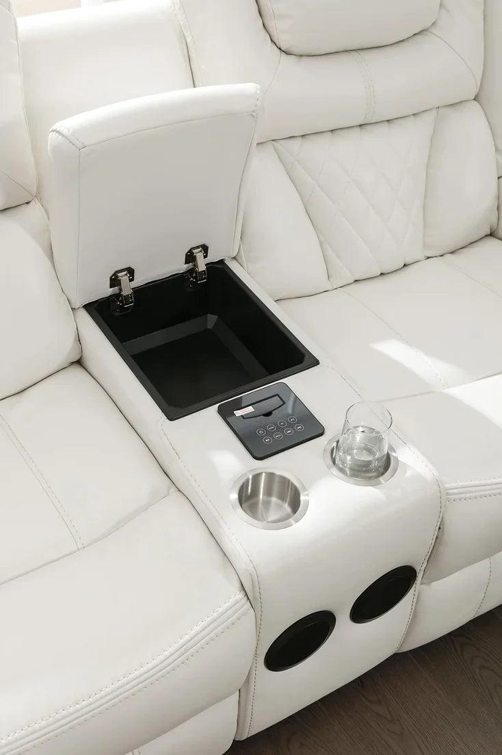 Party Time White 3-Piece Power Reclining Living Room Set by New Era Innovations at Eve Furniture