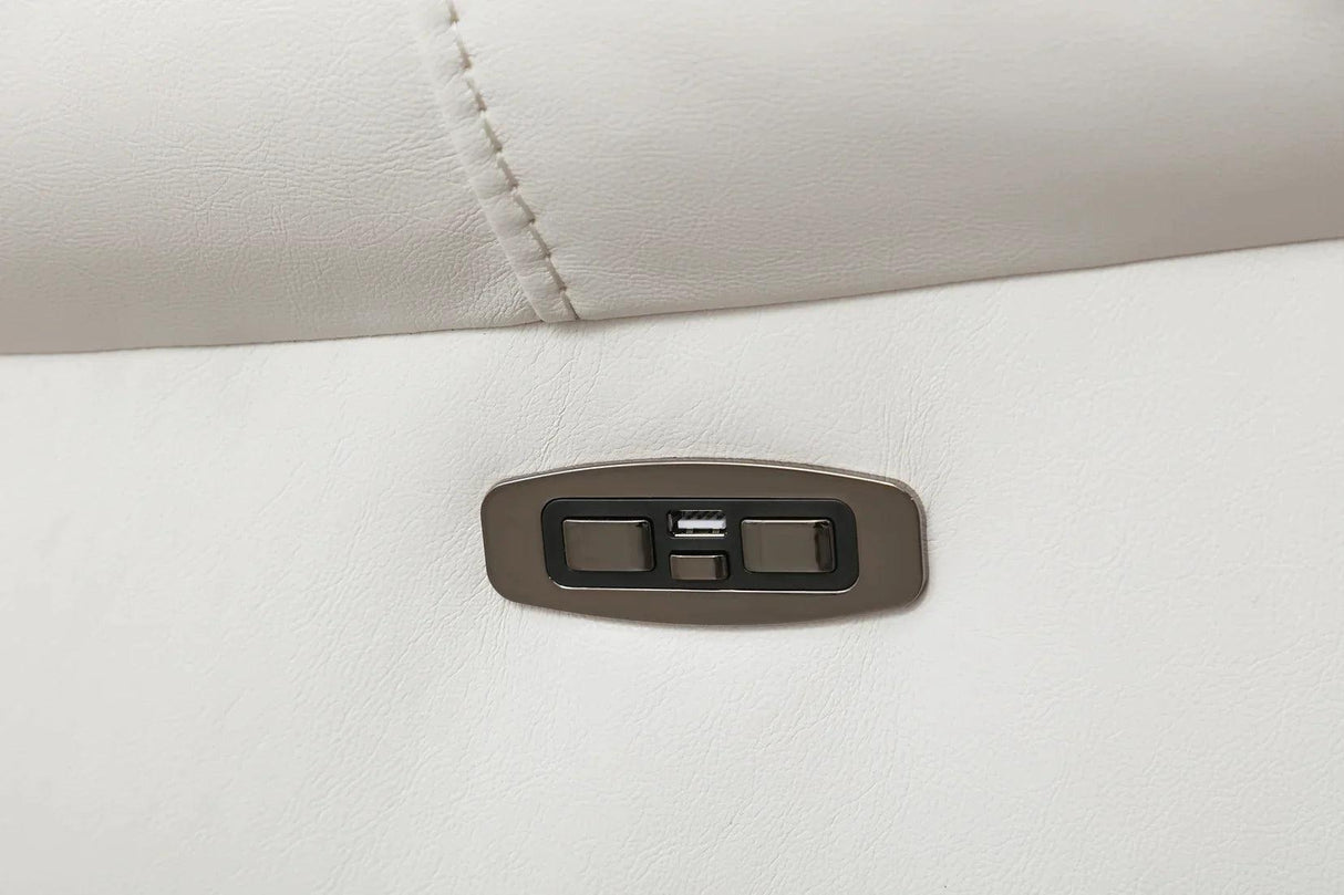 Party Time White 3-Piece Power Reclining Living Room Set by New Era Innovations at Eve Furniture