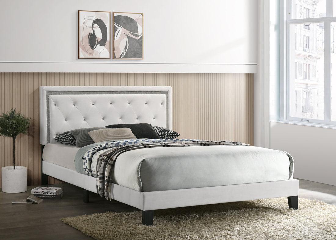 Passion White King Platform Bed by Happy Homes at Eve Furniture