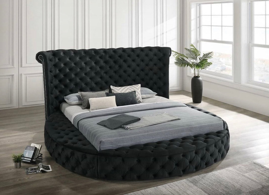 Penthouse Black King Storage Platform Bed