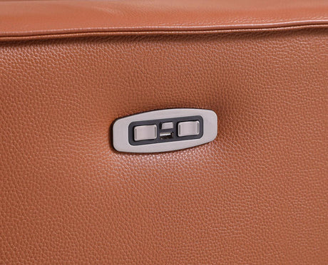 Picasso Caramel 7-Piece 3-Power Reclining Sectional by New Era Innovations at Eve Furniture