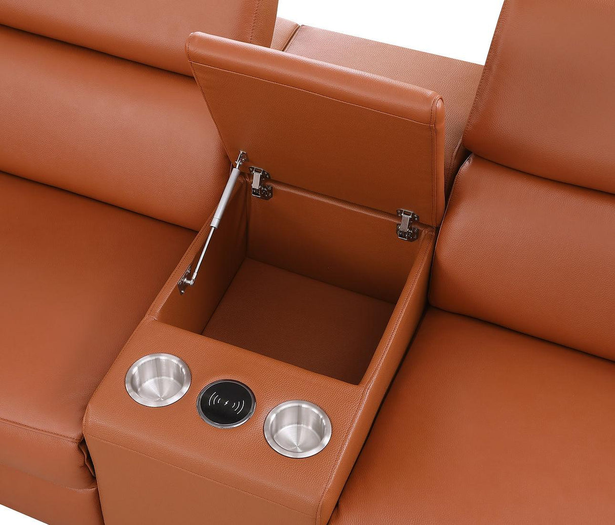 Picasso Caramel 7-Piece 3-Power Reclining Sectional by New Era Innovations at Eve Furniture