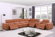 Picasso Caramel 7-Piece 3-Power Reclining Sectional by New Era Innovations at Eve Furniture