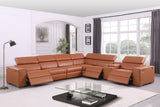 Picasso Caramel 7-Piece 3-Power Reclining Sectional by New Era Innovations at Eve Furniture