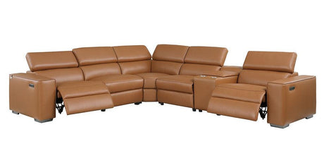 Picasso Carmel 6-Piece 2-Power Reclining Sectional by New Era Innovations at Eve Furniture