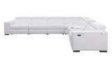 Picasso White 7-Piece 3 Power Reclining Sectional by New Era Innovations at Eve Furniture