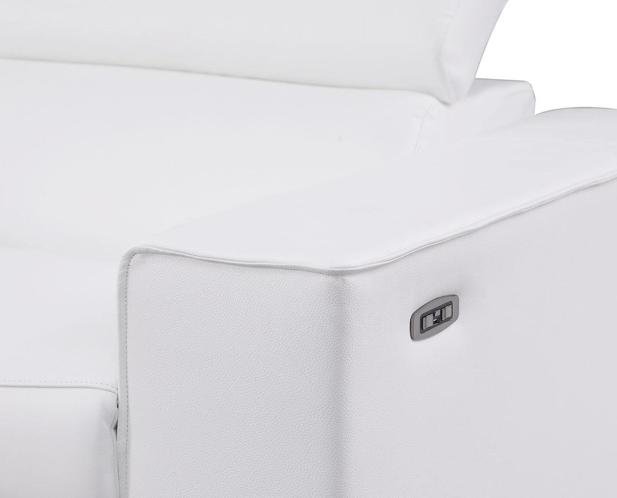 Picasso White 7-Piece 3 Power Reclining Sectional by New Era Innovations at Eve Furniture